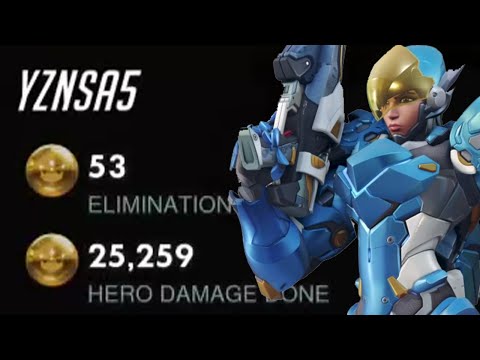 53 ELIMS! POTG! YZNSA + KSAA! PHARAH MAIN GAMEPLAY OVERWATCH SEASON 29 TOP 500