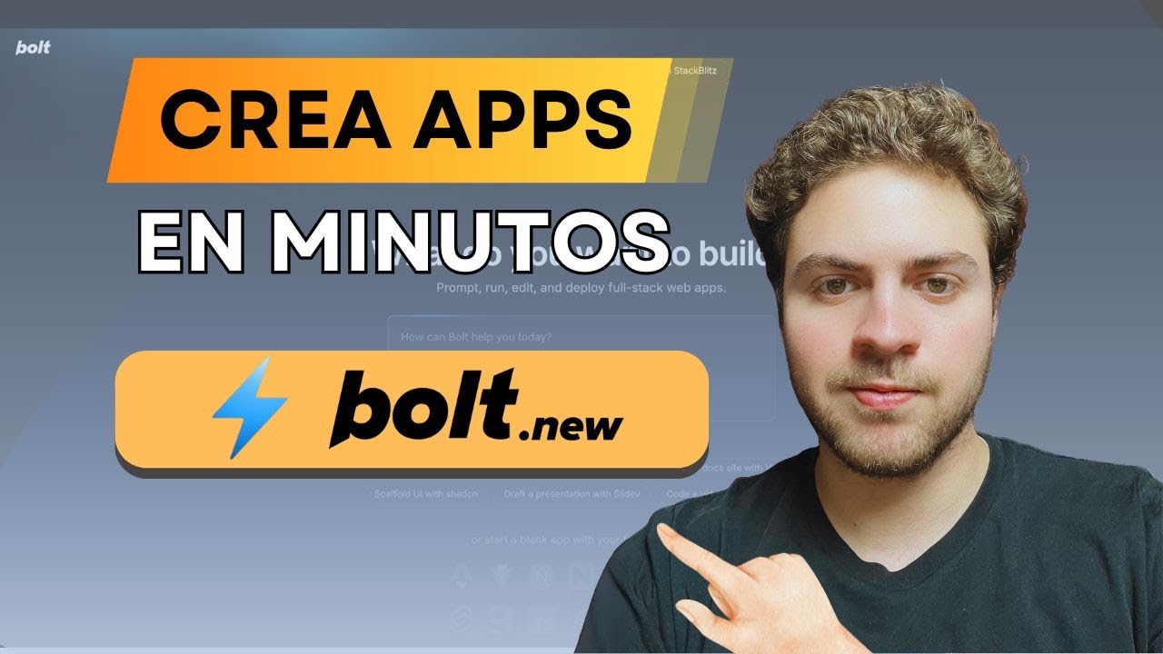 Crea apps con IA sin programar (Bolt.new)