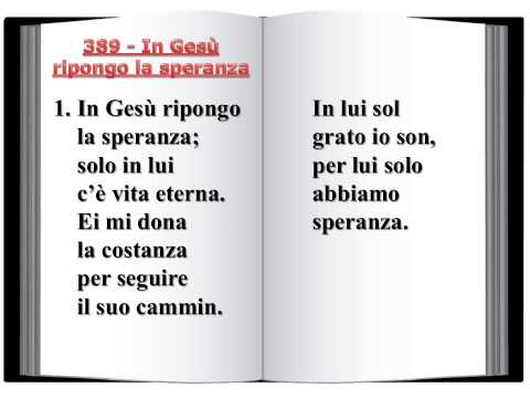 389 In Gesù ripongo la speranza - Innario Chiesa Cristiana Avventista del Settimo Giorno 2014