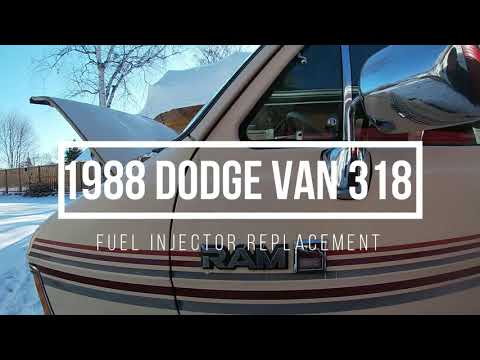 Rough running solved, 1988 Dodge B250 318 Roadtrek van TBI Fuel Injector replacement.