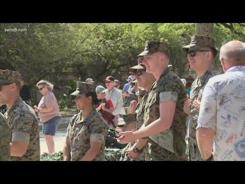 Marines recognized during Fiesta's annual 'Marines at the Alamo' event