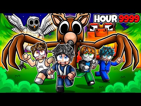 How Fast Could 4 YouTubers COMPLETE 99 Nights in a Forest