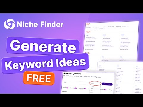 How to Generate Keyword Ideas with Niche Finder (Free Keyword Research Tool)