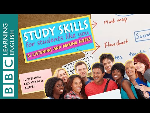How to listen and make notes in English: Study Skills
