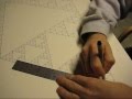 Hand drawn fractal. Sierpinski Triangle 