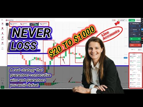 NEVER LOSS $20 to $1000 Real Profit - With Best Quotex  Strategy || 100% Work