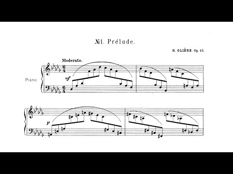 Reinhold Glière: Prelude op. 43 No. 1 in D flat major (audio + sheet music)