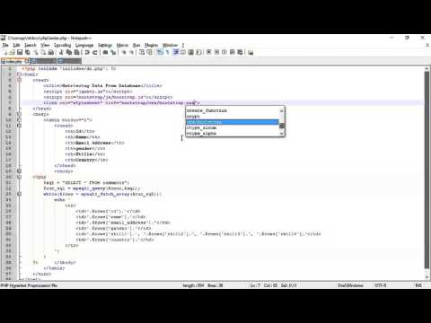 PHP With Bootstrap3 Tutorial | Downloading and Applying Bootstrap in HTML5 Part 65