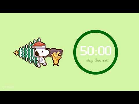 Study With Me | Snoopy Pomodoro 50/10 x 4 | ❄️ Christmas, No Mid Ads