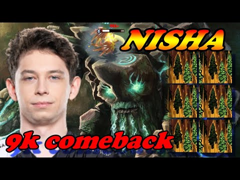 Nisha Tiny mid crazy Tree Volley instant death damage 9k comeback | Giveaway | Dota 2 Pro Gameplay