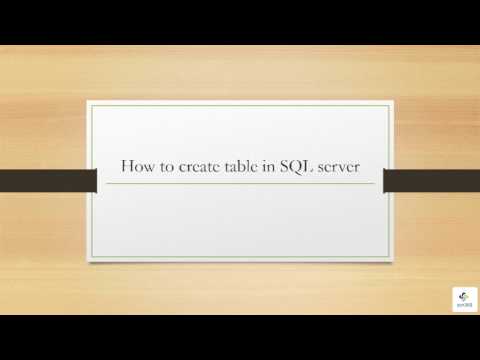 How to create table in SQL server -part 7