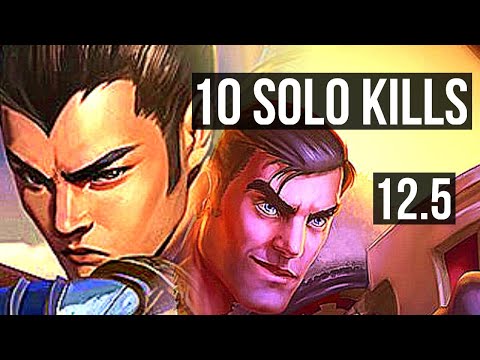 XIN vs JAYCE (TOP) | 10 solo kills, 600+ games | KR Master | 12.5