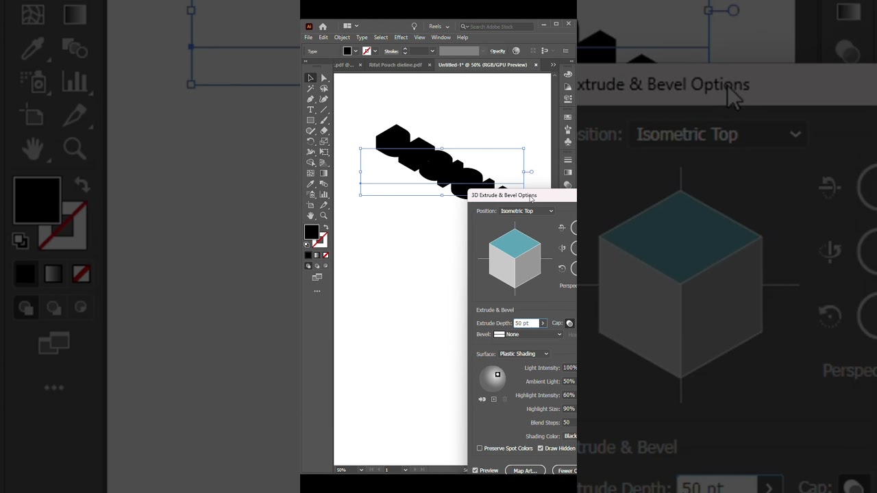 3D Deep Text Effect In Adobe Illustrator | Illustrator Tutorial