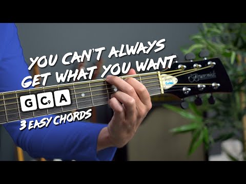 Play 'You Can't Always Get What You Want' by Rolling Stones - 3 EASY CHORDS G, Cadd9 & A!