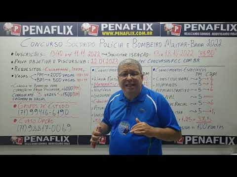 Concurso PMBA e CBMBA 2022 - EDITAL PUBLICADO - ATENÇÃO - NÃO DEIXE DE ASSISTIR - Análise do Edital