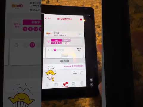 ミニロトで1等当選！