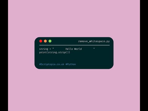 Python Strings Remove Excess Whitespace From String