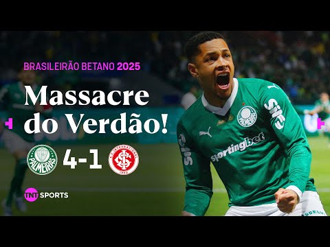 VITOR ROQUE FAZ HAT-TRICK EM ATROPELO HISTÓRICO! PALMEIRAS 4X1 INTERNACIONAL | MELHORES MOMENTOS