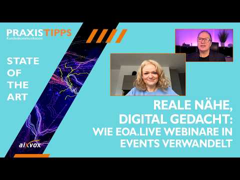 PTK 16 - BVDD - REALE NÄHE, DIGITALGEDACHT: WIE EOA.LIVEWEBINARE IN EVENTS VERWANDELT