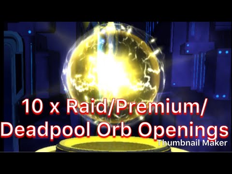 Marvel Strike Force - 10x Raid/Premium/Deadpool Orb Openings
