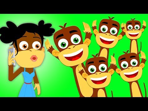 öt kis majmok | rím gyerekeknek | Five Little Monkeys | Kids Tv Hungary | Gyerek Dalok Magyarul
