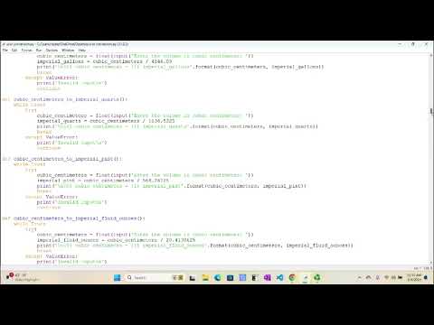 Unit Conversion Calculator With Python Part 2 Testing The Program