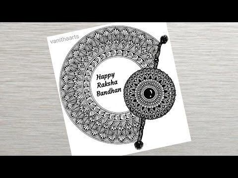 Happy Raksha Bandhan Mandala Art How to draw Mandala for Beginners Raksha Bandhan drawing