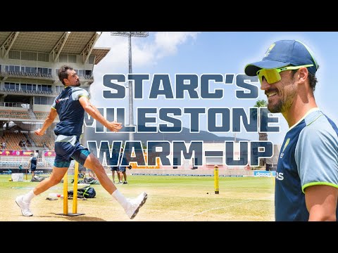 Ready for No.100: Warm-up with milestone man Mitch Starc | West Indies v Australia 2025