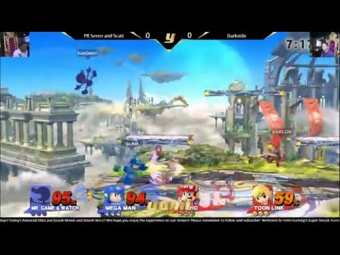 (5/10/16) Round Robin - PR Seren and Scatt vs. Darkside - Smash Wii-U, Doubles