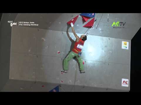 IFSC Climbing World Cup Mokpo 2013 - Lead - MEN'S FINAL - Sean MCCOLL - Canada