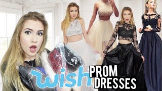 TRYING ON WISH PROM DRESSES!! *Success &amp; Fails*
