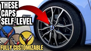 DynamicCaps Floating Center Caps for Corvette C8 — See Them Self-Level in Action!