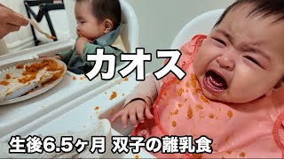 [Rampage] How 6.5-month-old twins eat baby food