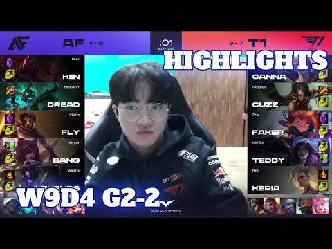 T1 vs AF - Game 2 Highlights | Week 9 Day 4 LCK Spring 2021 | T1 vs Afreeca Freecs G2 W9D4