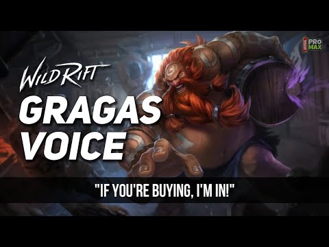 Gragas Voice Quotes/Audio In Wild Rift | Gragas All Voice Lines [English] LOL Wild Rift
