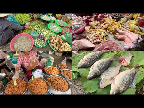 Walking Tour: Cambodian Fish Market & Local Daily Life 🇰🇭 @foodatasty 