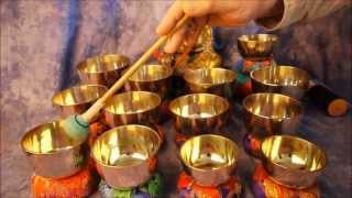 Tibetan Sun 13 Bowl Silver chromatic set