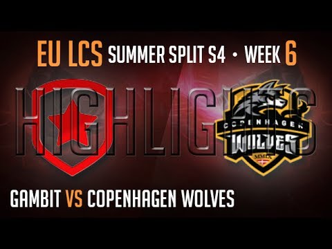 Gambit Gaming VS Copenhagen Wolves Week 6 Highlights EU LCS Summer 2014 Day 2 S4 GMB vs CW Season 4