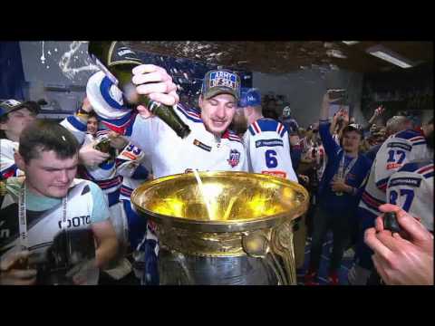 SKA celebrates their 2017 Gagarin Cup win