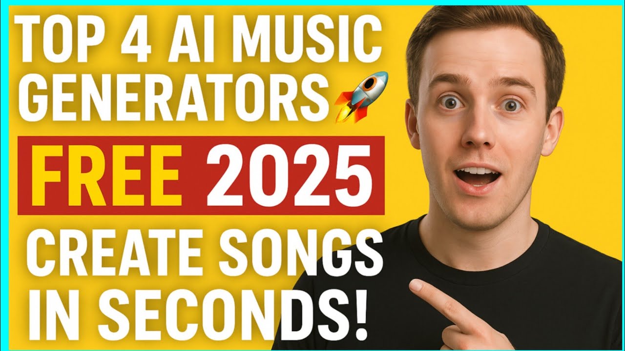 Top 4 Free AI Music Generators in 2025 | Create Songs with AI (Suno, Udio, Boomy, AIVA)
