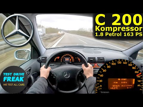 2004 Mercedes C200 Kompressor T Model 163 PS 🚀 TOP SPEED POV with  Fuel Consumption I No Speed Limit