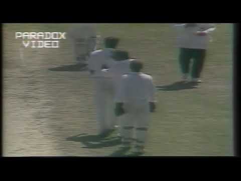 Wasim Akram bowled Crookes. Wills Tri Series 1994