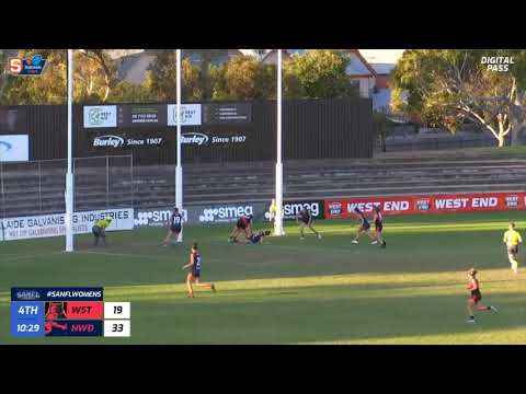 Round 8 Statewide Super Women's League -West's Abbie Ballard snaps a goal