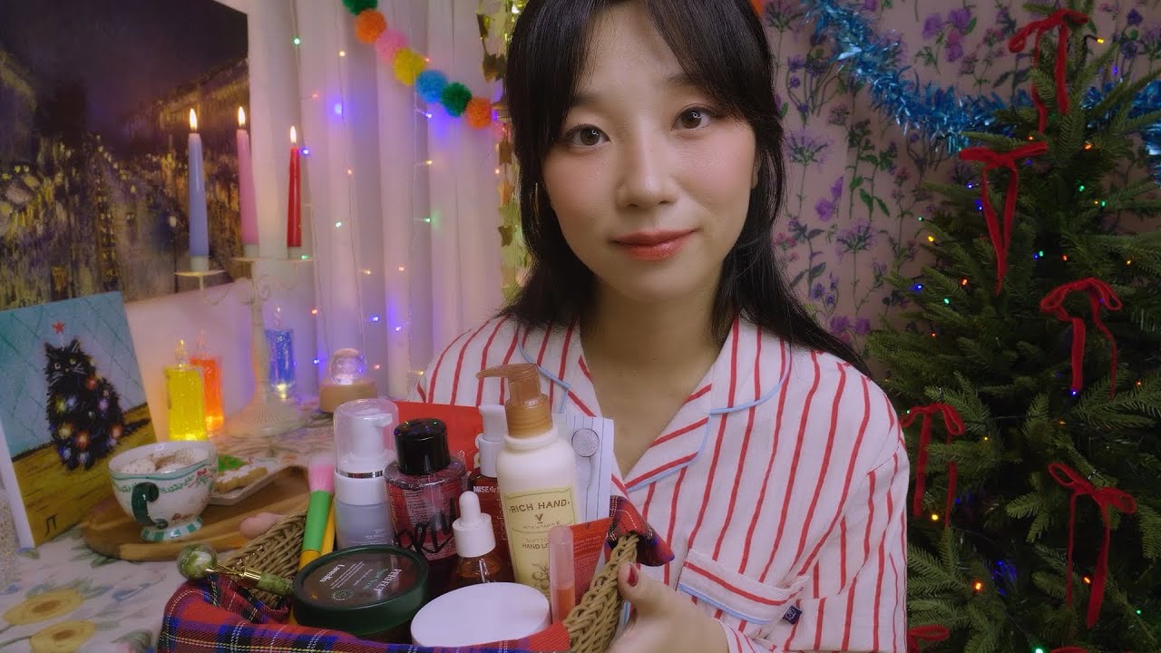 Cozy Christmas Pajama Night🎄🥰 ASMR pampering you before sleep