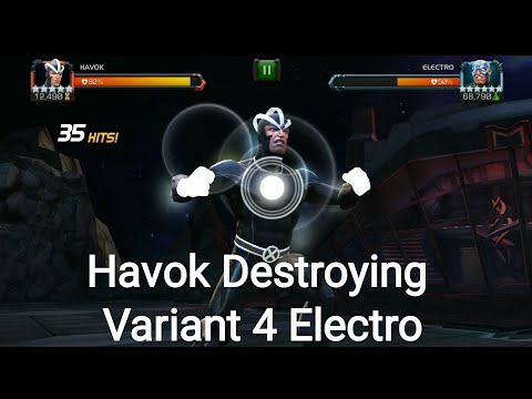 5-Star Havok Destroying #Variant 4 Electro Boss - MARVEL CONTEST OF CHAMPIONS