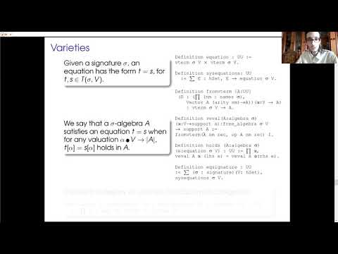 Universal Algebra in UniMath - Cosimo Perini Brogi