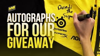 Autographs for our giveaway @ Na`Vi bootcamp