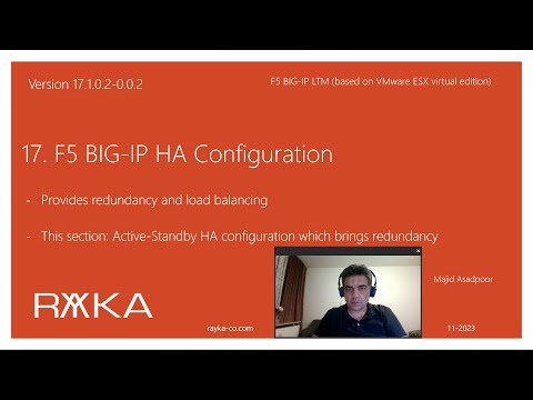 17. F5 BIG-IP HA Active Standby Configuration