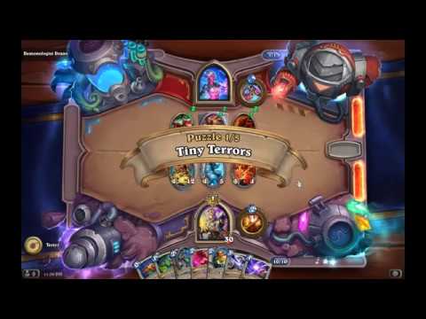 Solution Puzzle Lab Board Clear: Tiny Terrors - Demonologist Draan (1/5), Hearthstone Boomsday