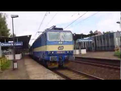 ČD 363.129 - Odjezd vlaku R 610 Karlex - Chomutov město, 6.10.2013